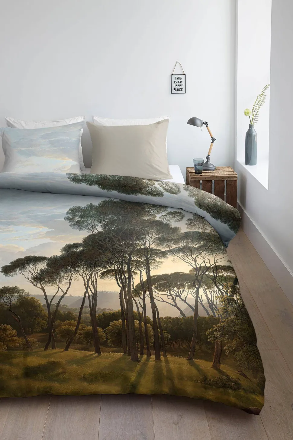 Ambiante Katoensatijnen Dekbedovertrek Lits-Jumeaux Nature (240X220 Cm)