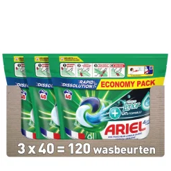 Ariel Pods+ Vloeibaar Wasmiddelcapsules + Touch Van Lenor Unst Color - 3 X 40 Wasbeurten - 120 Wasbeurten