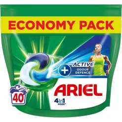 Ariel Pods+ Vloeibaar Wasmiddelcapsules + Actieve Geurbestrijding- 3 X 40 Wasbeurten - 120 Wasbeurten