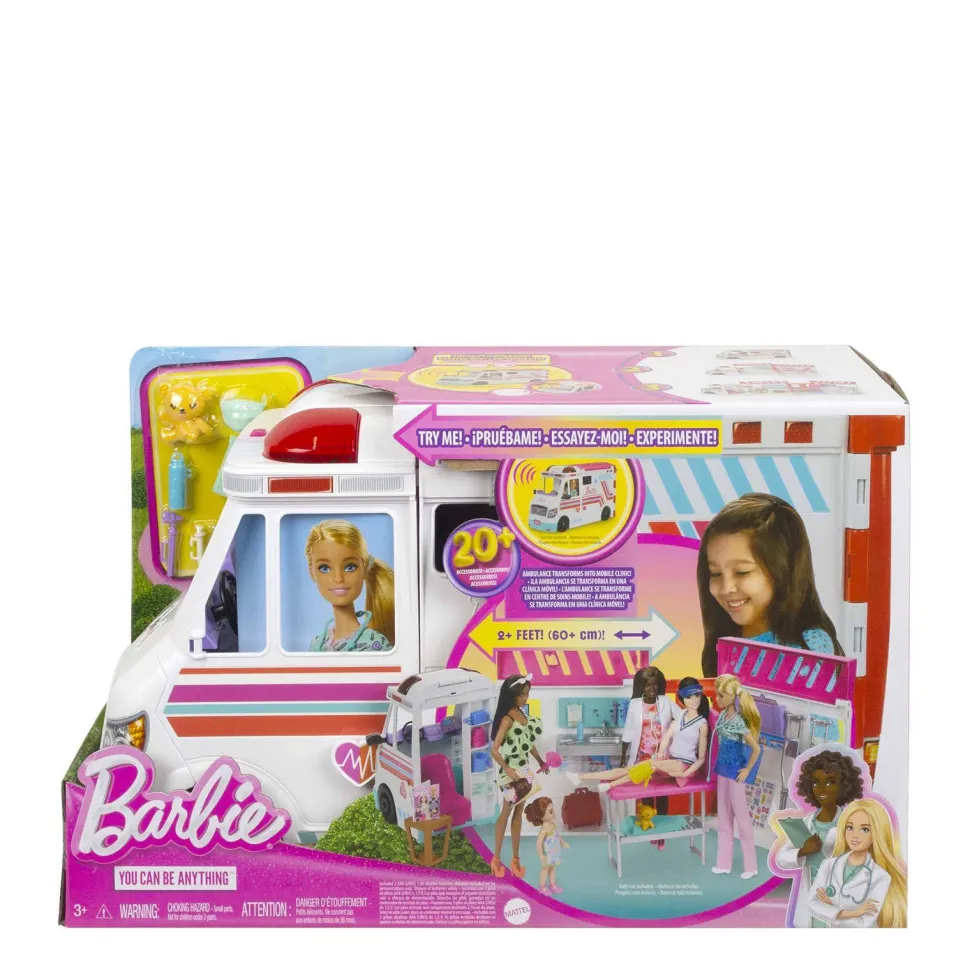 Barbie 2-In-1 Speelset Ambulance En Kliniek
