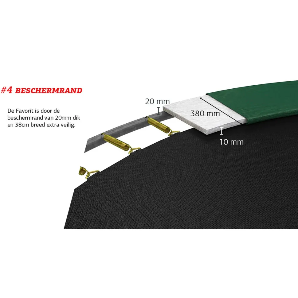 Berg Ultim Favorit Inground Trampoline 280X190 Cm