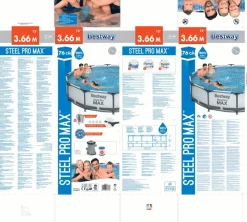 Bestway Steel Pro Max 56416 Bestway Steel Pro Max Zwembad + Filterpomp 366 Cm