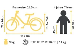 Bikestar Mountainbike Kinderfiets 16 Inch Zwart