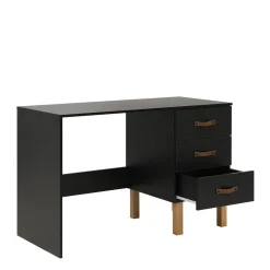 Bopita Bureau Floris Mat Zwart/Naturel