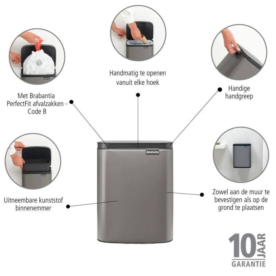 Brabantia Bo Afvalemmer (7L)