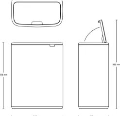 Brabantia Bo Touch Bin Prullenbak (2X30L) (Afvalscheiding)