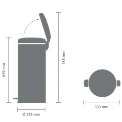 Brabantia Newicon Pedaalemmer (30L)