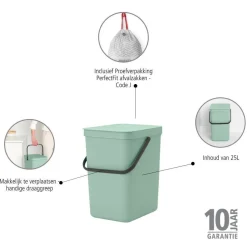 Brabantia Sort & Go Prullenbak (25L)