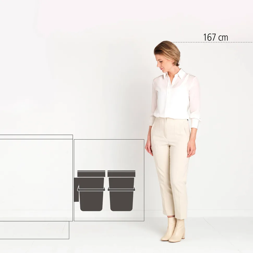 Brabantia Sort & Go Prullenbak (2X12L)