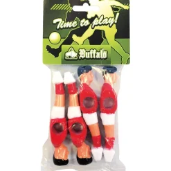 Buffalo Tafelvoetbalpoppen 13 Mm 4 Stuks (Rood/Wit)
