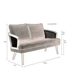 Dutchbone 2-Zitsbank Manou