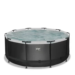 Exit Black Leather Zwembad O360X122Cm Met Filterpomp