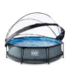Exit Frame Pool O300X76Cm Grijs Met Overkapping