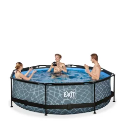 Exit Frame Pool O300X76Cm (12V Cartridge Filter) – Grijs