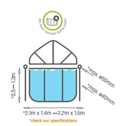 Exit Overkapping T.B.V. Frame Pool 220X150Cm