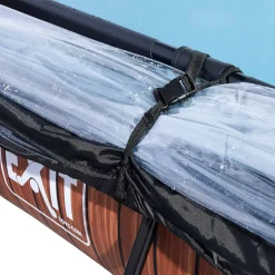 Exit Wood Zwembad 300X200X65Cm Met Overkapping En Filterpomp Bruin