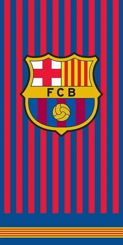 Fc Barcelona Kinderstrandlaken (70X140 Cm) Rood/Blauw