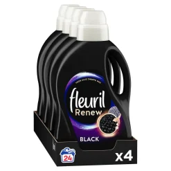 Fleuril Renew Liquid Black Vloeibaar Wasmiddel - 4 X 24 Wasbeurten - Voordeelverpakking - 24 Wasbeurten