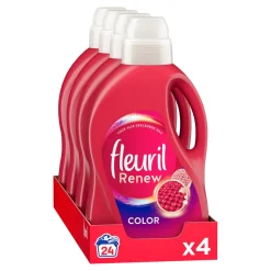 Fleuril Renew Liquid Color Vloeibaar Wasmiddel - 4 X 24 Wasbeurten - Voordeelverpakking - 24 Wasbeurten