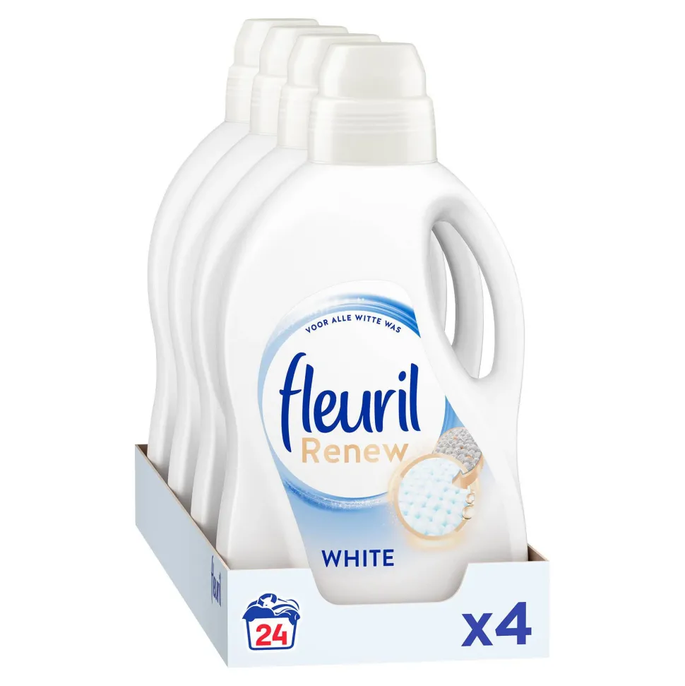 Fleuril Renew Liquid White Vloeibaar Wasmiddel - 4 X 24 Wasbeurten - Voordeelverpakking - 24 Wasbeurten
