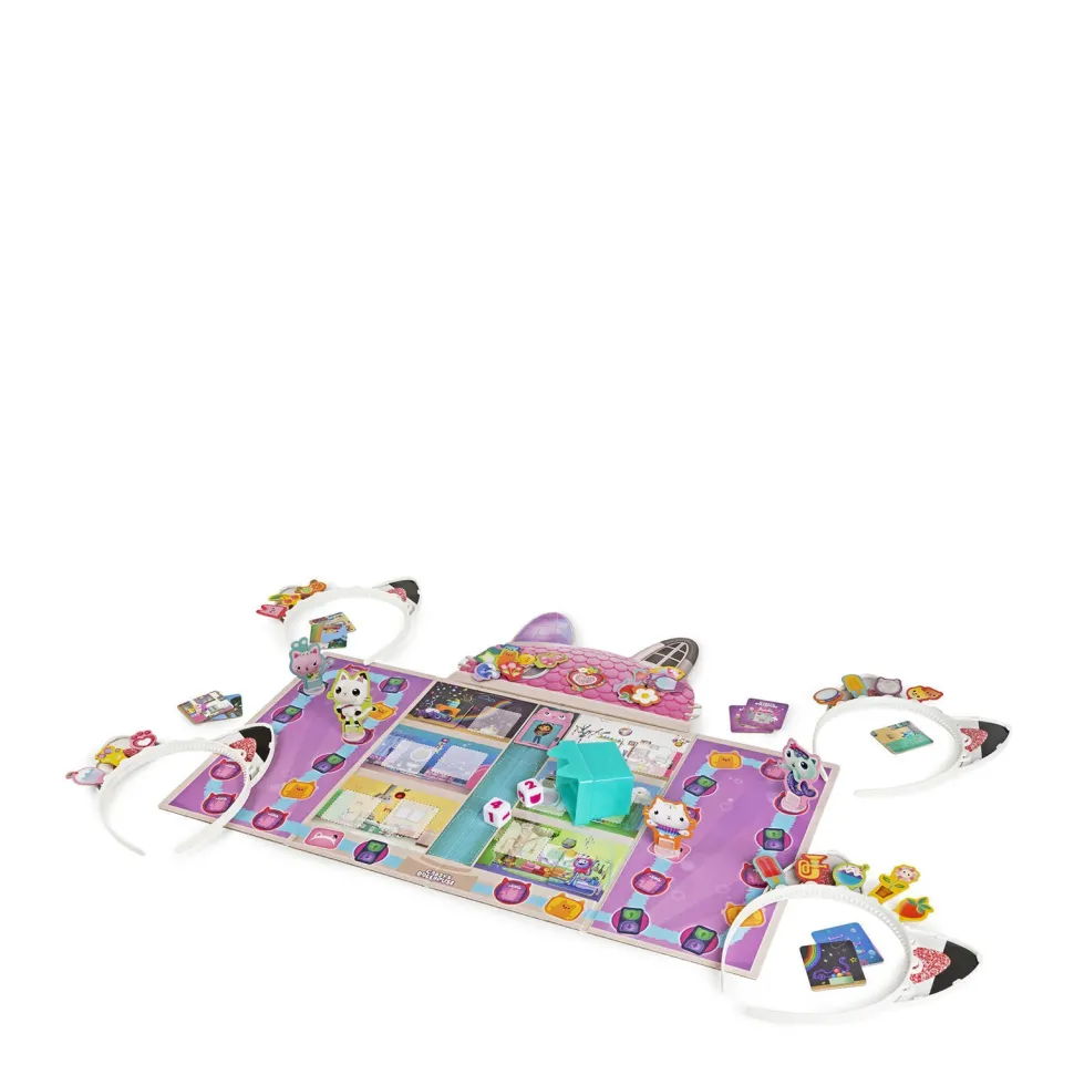 Gabby'S Dollhouse Gabby'S Poppenhuis Gabby'S Bordspel Met 4 Kattenoren-Haarbanden