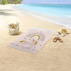 Good Morning Kinderstrandlaken (150X75 Cm) Roze