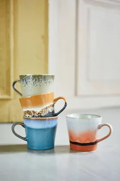 Hkliving Cappuccinomok 70'S (O8,5 Cm) (300 Ml) (Set Van 4)