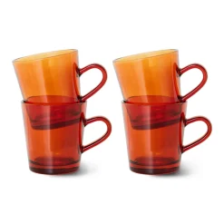 Hkliving Koffieglas 70'S (O7,7 Cm) (200 Ml) (Set Van 4)