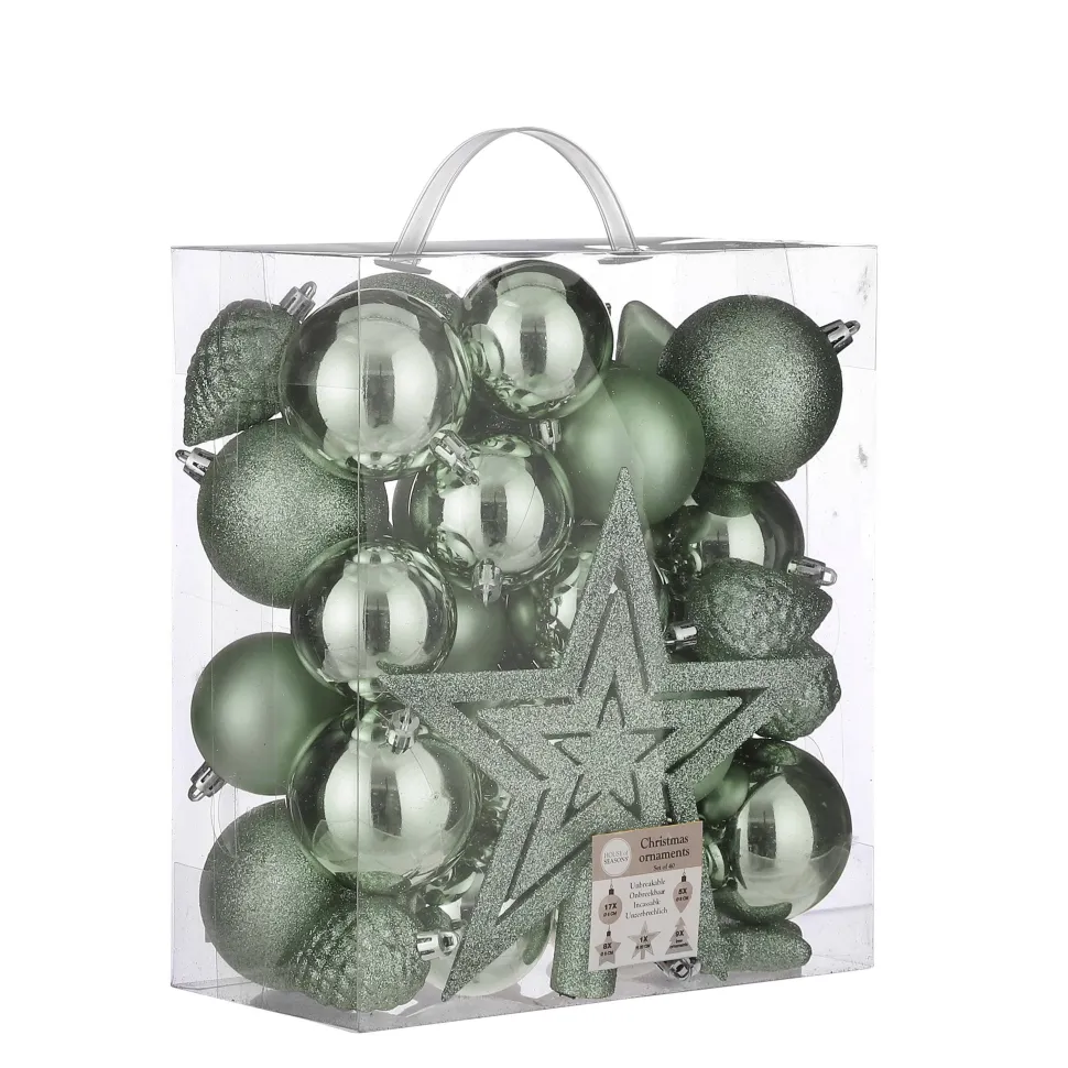 House Of Seasons Kerstbal Onbreekbaar (Set Van 40) (O8 Cm)