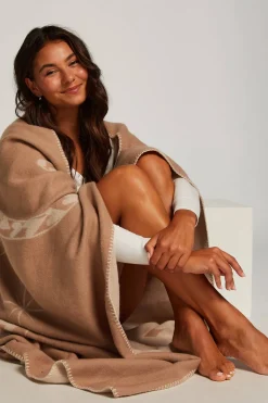 Hunkemoller Fleece Deken Leonie Leopard (152X124) Beige (152X124 Cm)