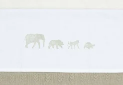 Jollein Baby Ledikantlaken 120X150Cm Animals - Olive Green