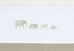 Jollein Baby Wieglaken 75X100Cm Animals - Olive Green