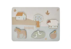 Jollein Houten Puzzel 28X10X2Cm Farm Houten Legpuzzel 6 Stukjes