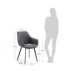 Kave Home Eetkamerstoel Amira (Set Van 2)