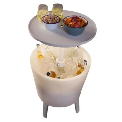 Keter Bijzettafel Illuminated Coolbar (Verlicht O50/57 Cm)
