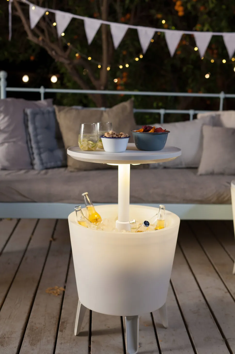 Keter Bijzettafel Illuminated Coolbar (Verlicht O50/57 Cm)