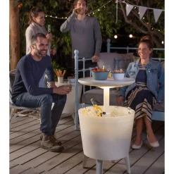 Keter Bijzettafel Illuminated Coolbar (Verlicht O50/57 Cm)