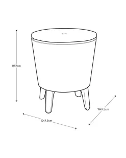 Keter Bijzettafel Illuminated Coolbar (Verlicht O50/57 Cm)