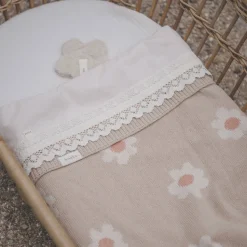 Koeka Crochet Baby Wieglaken 80X100 Cm Milky
