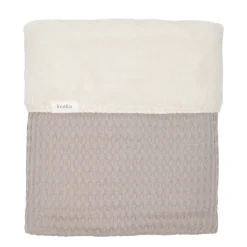 Koeka Oslo Plaid Wafel En Teddy Clay/Pebble (140X200 Cm)