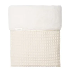 Koeka Oslo Plaid Wafel/Teddy 140X200 Cm Natural/Pebble (140X200 Cm)
