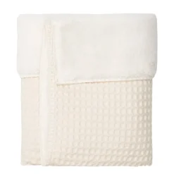 Koeka Oslo Plaid Wafel/Teddy 140X200 Cm Natural/Pebble (140X200 Cm)