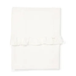Koeka Ruffle Baby Wieglaken 80X100 Cm Warm White