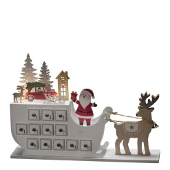 Konstsmide Adventskalender Met Arreslee (Op Batterij Met Timer) (45X31,6 Cm) (3 Led)