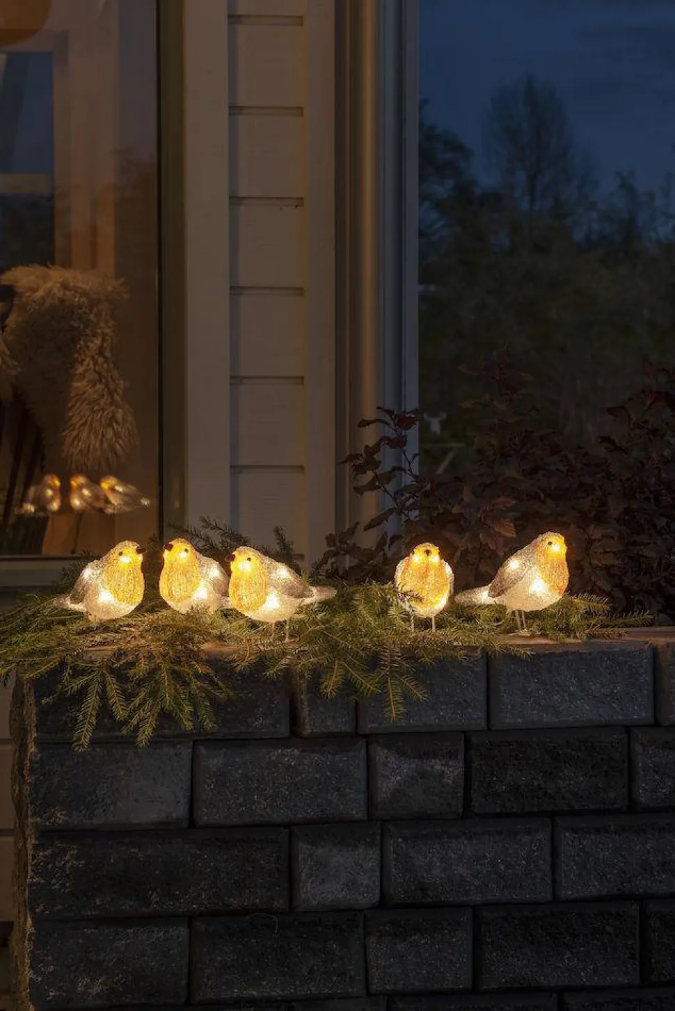 Konstsmide Kerstlichtsnoer Vogels (400 Cm) (5 Vogels) (40 Led) (Rood)