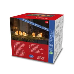 Konstsmide Kerstlichtsnoer Vogels (400 Cm) (5 Vogels) (40 Led) (Rood)