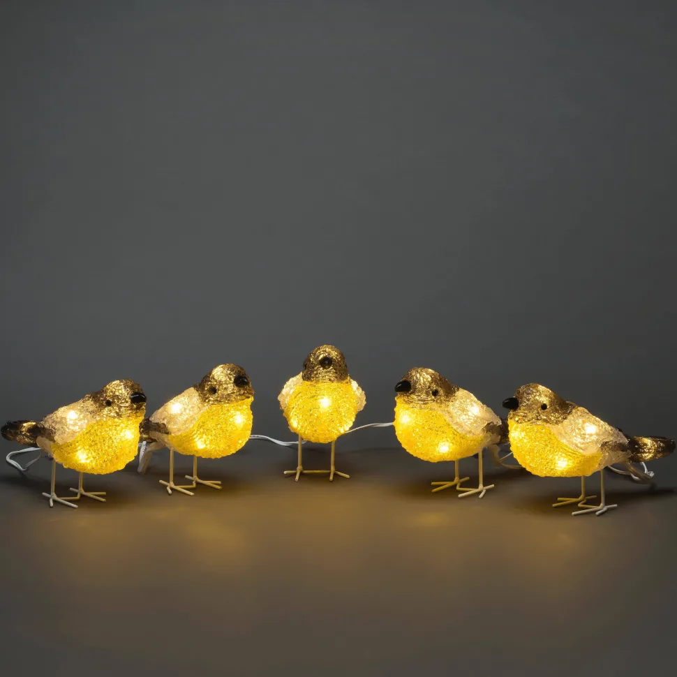 Konstsmide Kerstlichtsnoer Vogels (40 Led) (5 Vogels) (Geel)
