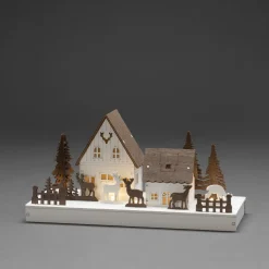 Konstsmide Silhouet Huis En Reedieren (Op Batterij Met Timer) (14X28 Cm) (6 Led)