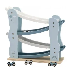 Label Label Wood Houten Auto Glijbaan Blauw