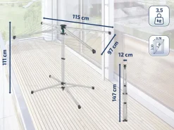 Leifheit Droogmolen Lino Pop-Up Incl. Beschermhoes - 14 M
